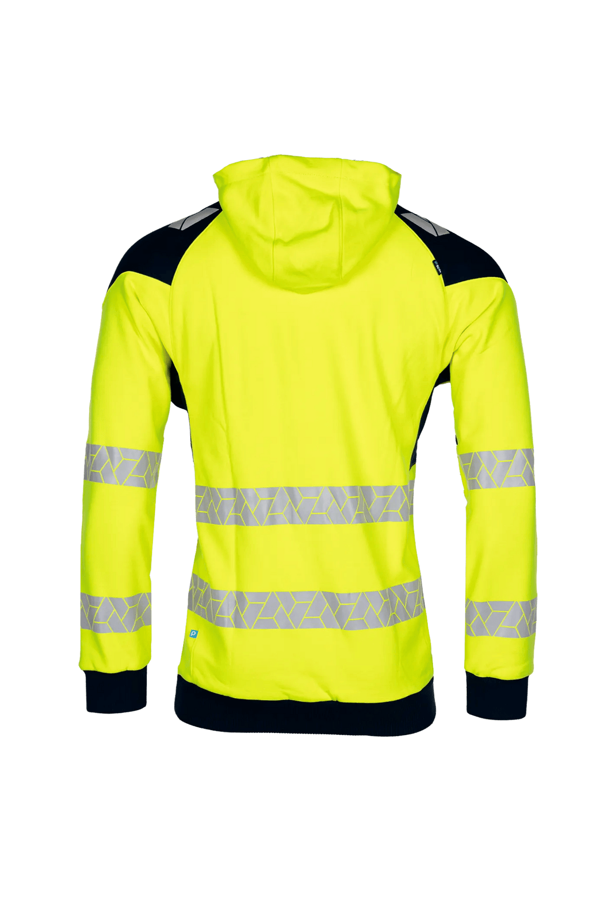 Sioen PRO Klimker in High-vis yellow/Navy blue, back view