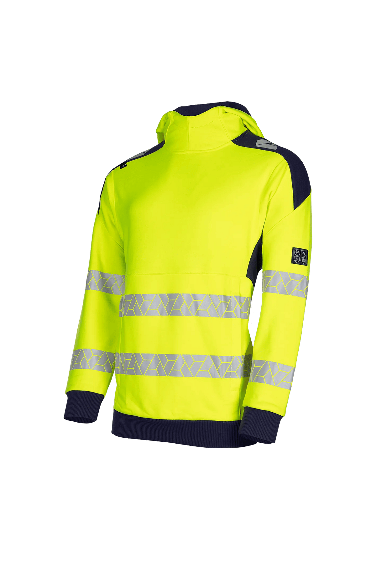 Sioen PRO Klimker in High-vis yellow/Navy blue, side view