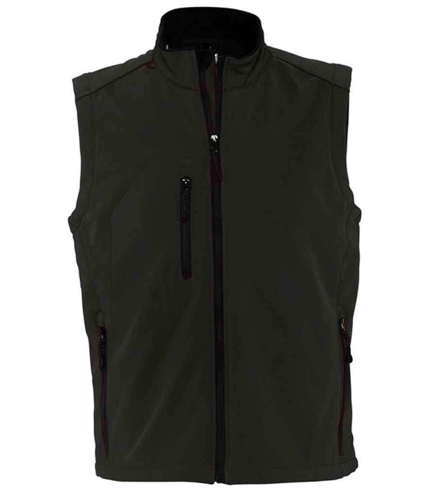SOL'S Rallye Soft Shell Bodywarmer in Black, front view