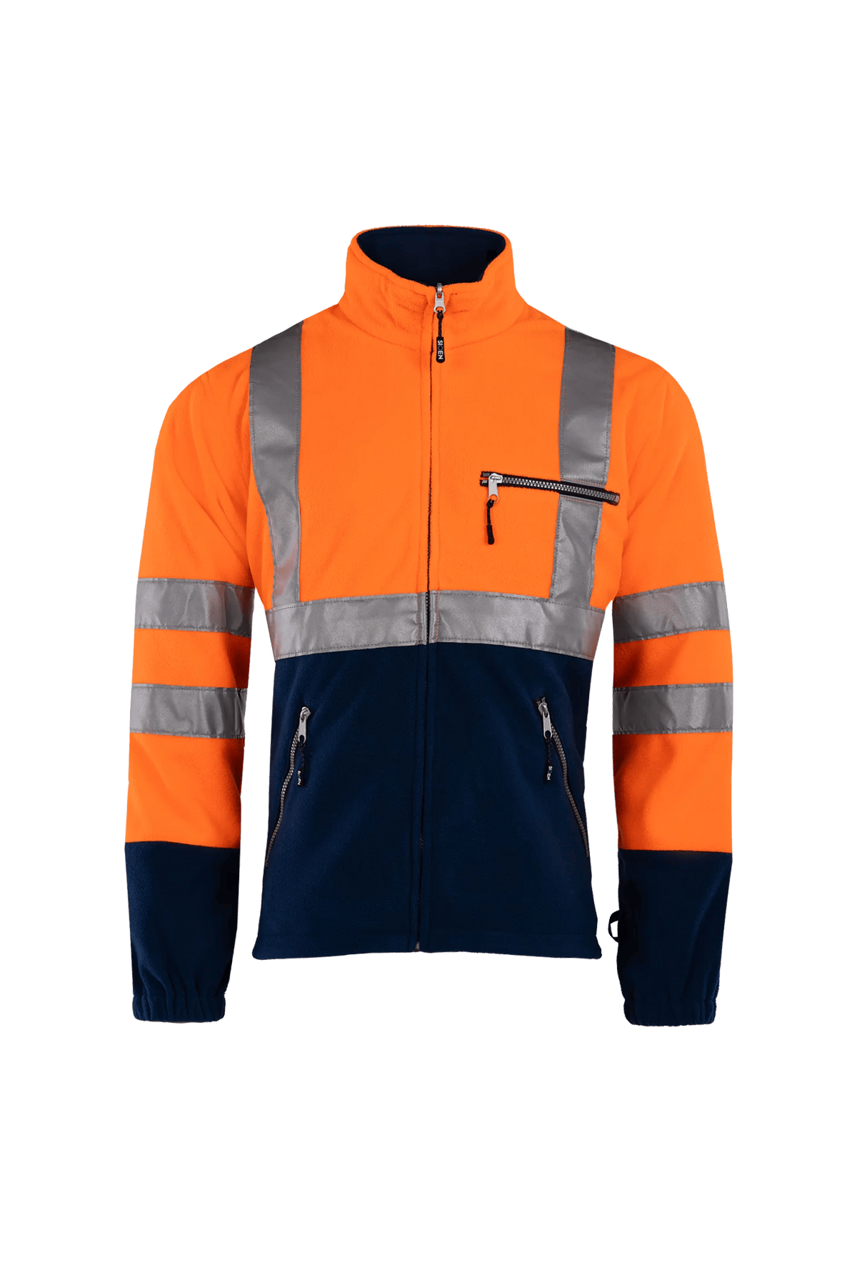 Sioen Kingley in High-vis orange/Navy blue, front view