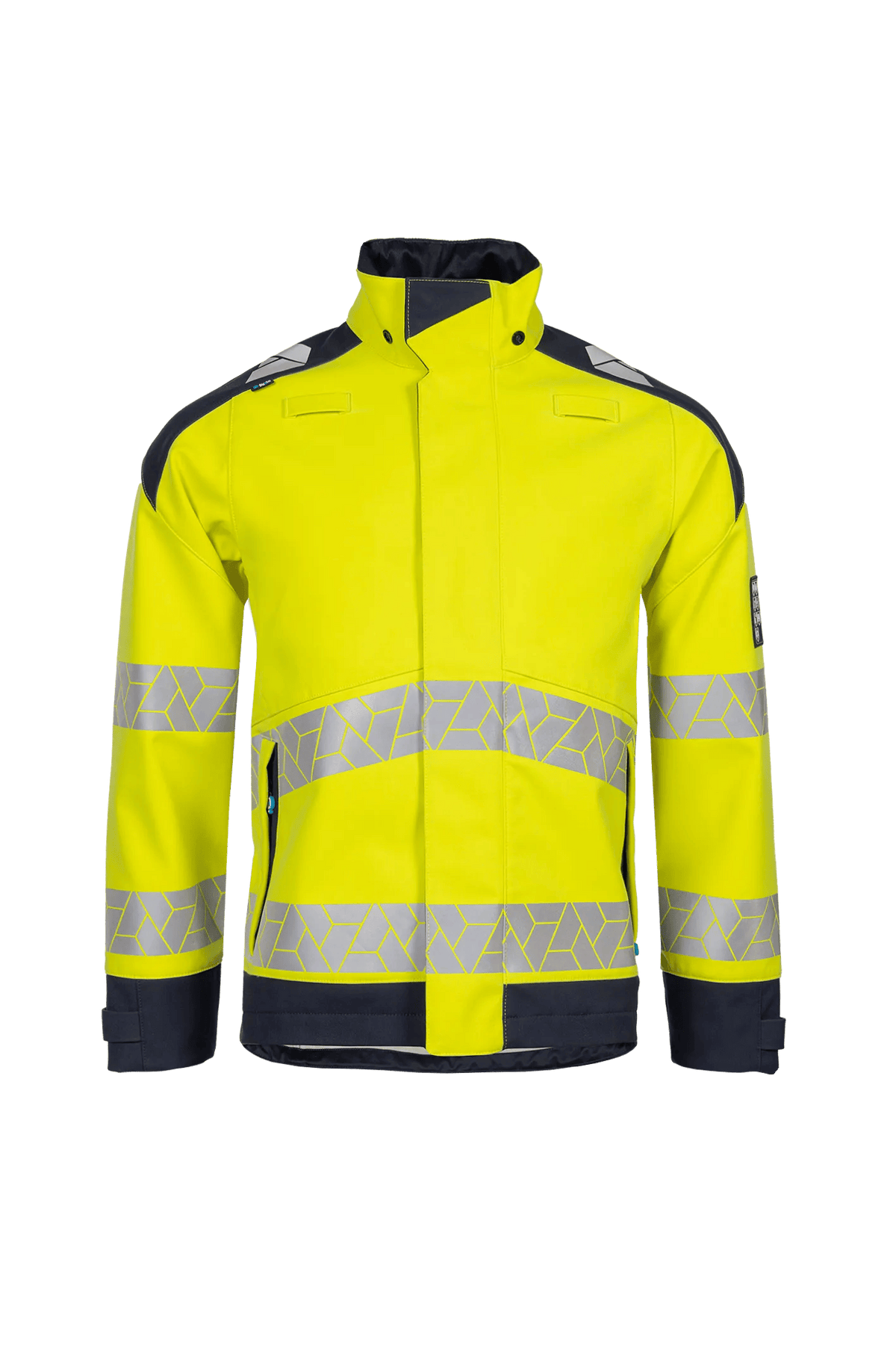 Sioen PRO Zabel in High-vis yellow/Navy blue, front view