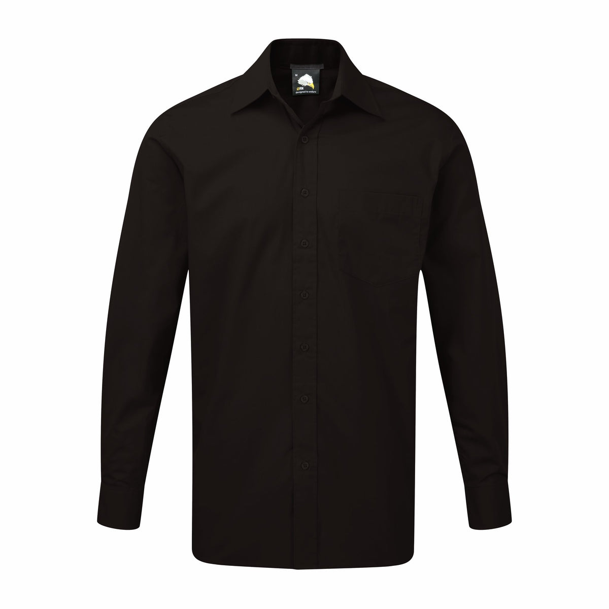 ØRN Manchester Premium L/S Shirt – Black – front