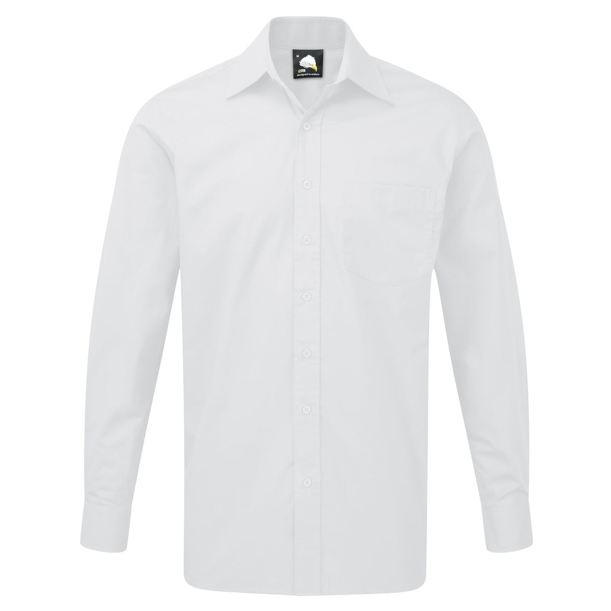 ØRN Manchester Premium L/S Shirt – White – front