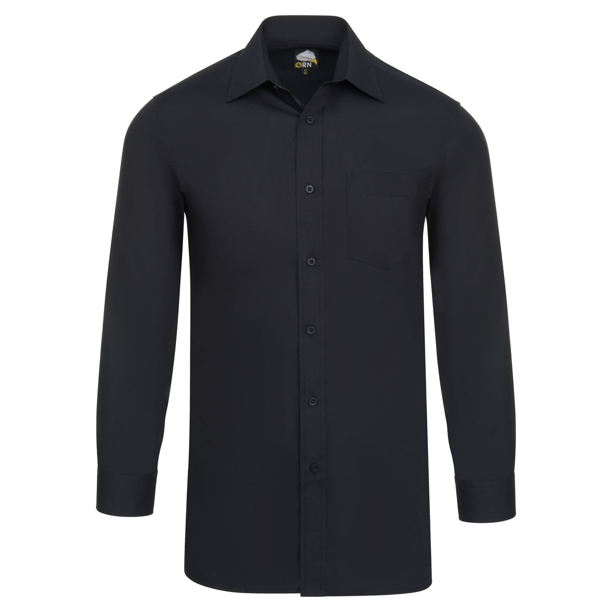 ØRN The Essential L/S Shirt – Black – front