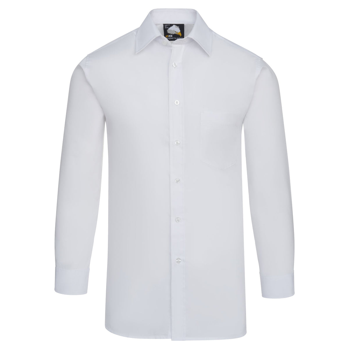 ØRN The Essential L/S Shirt – White – front