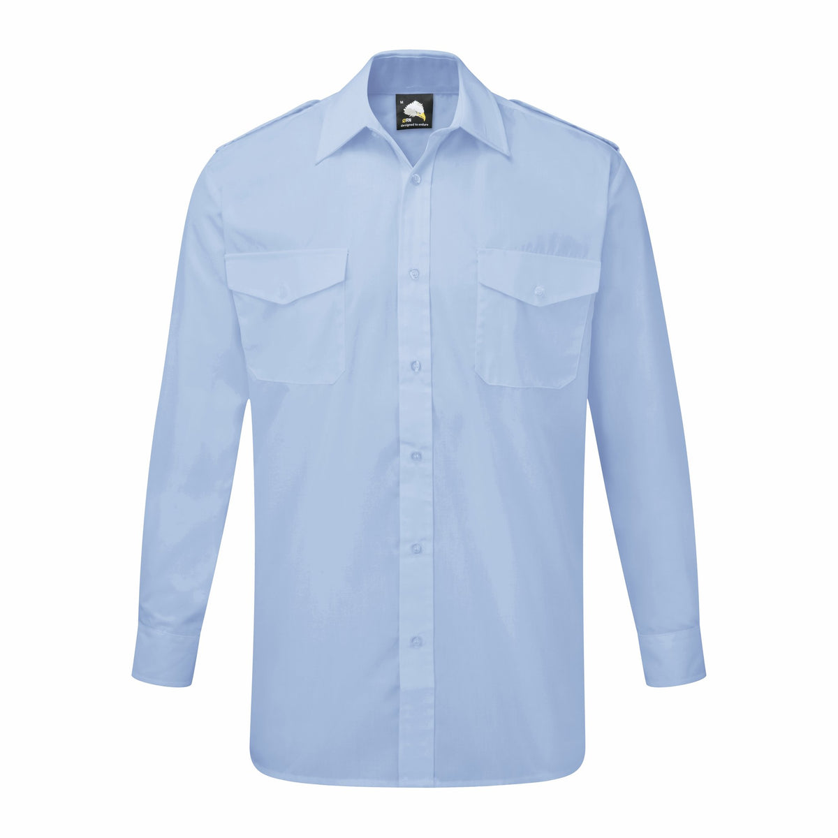 ØRN The Essential L/S Pilot Shirt – Sky – front