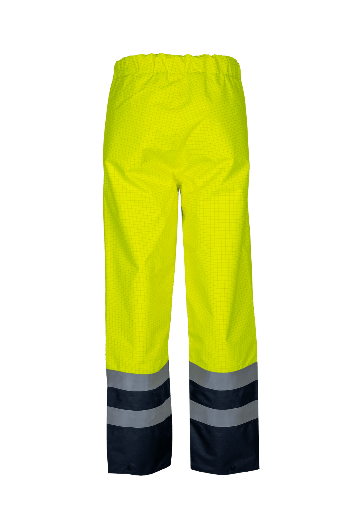 Sioen PRO Tielson in High-vis yellow/Navy blue, back view