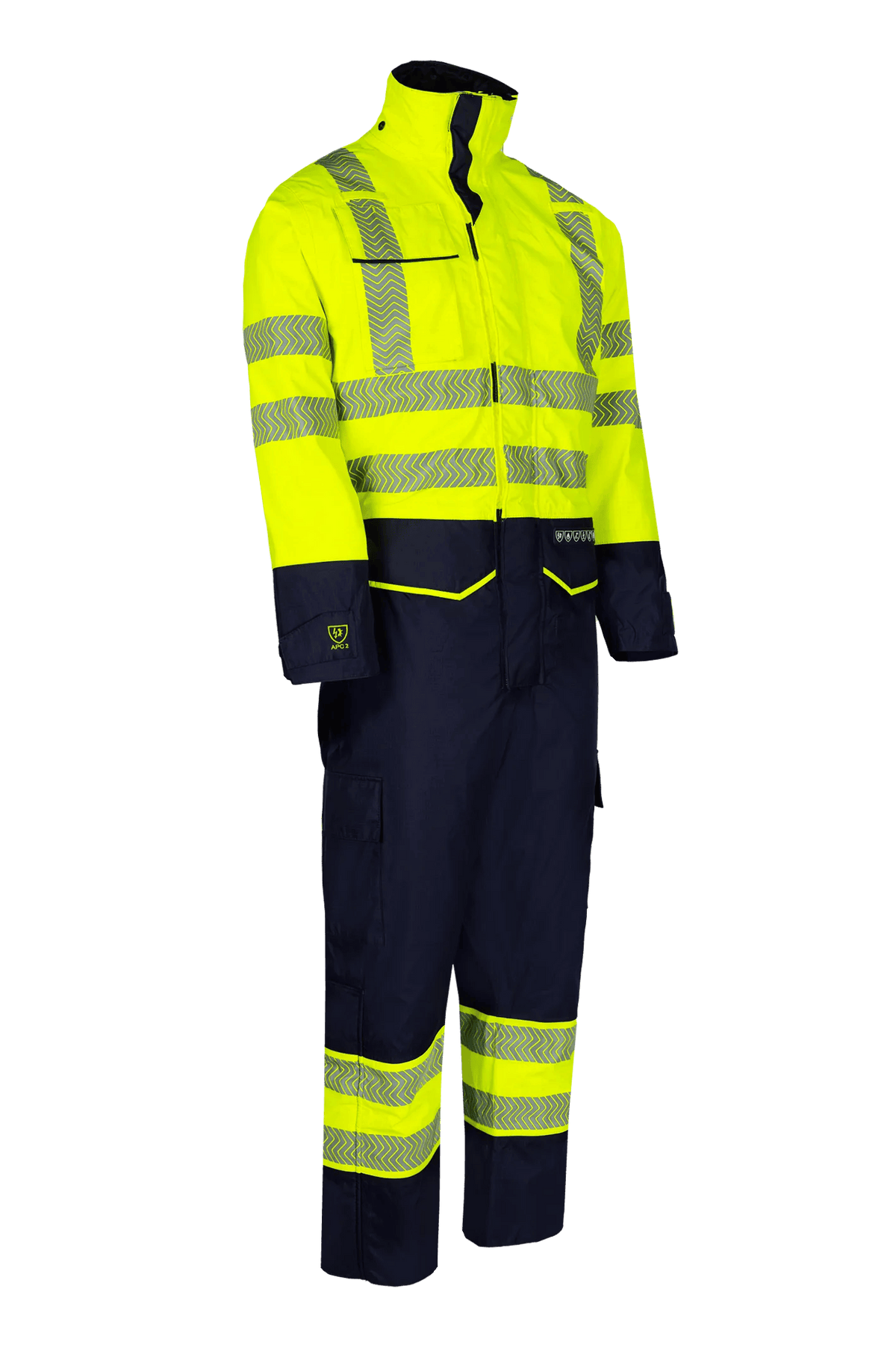 Sioen PRO Bjordal in High-vis yellow/Navy blue, side view