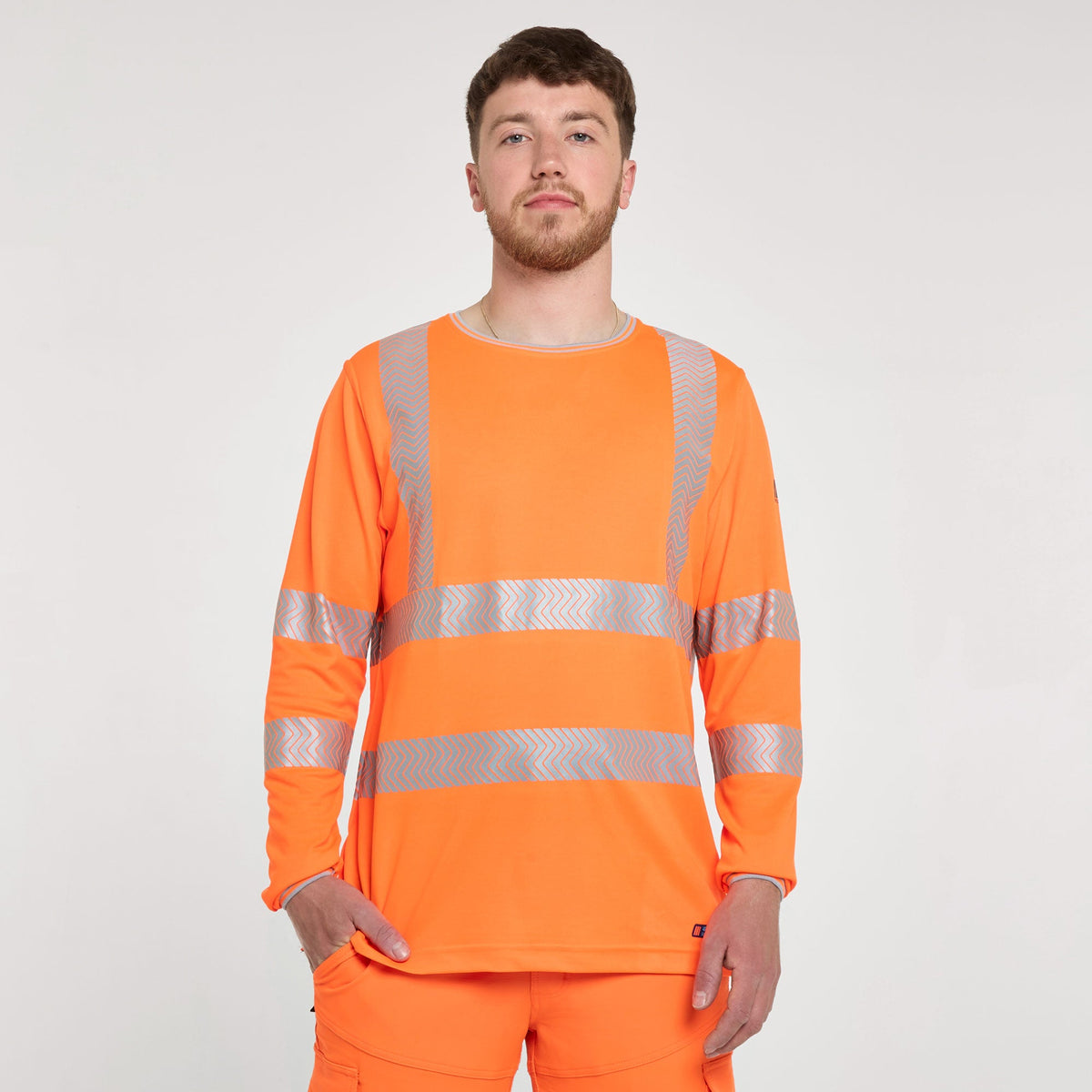 Pulsar Long Sleeve T-Shirt Orange - Bamboo Content, main product image