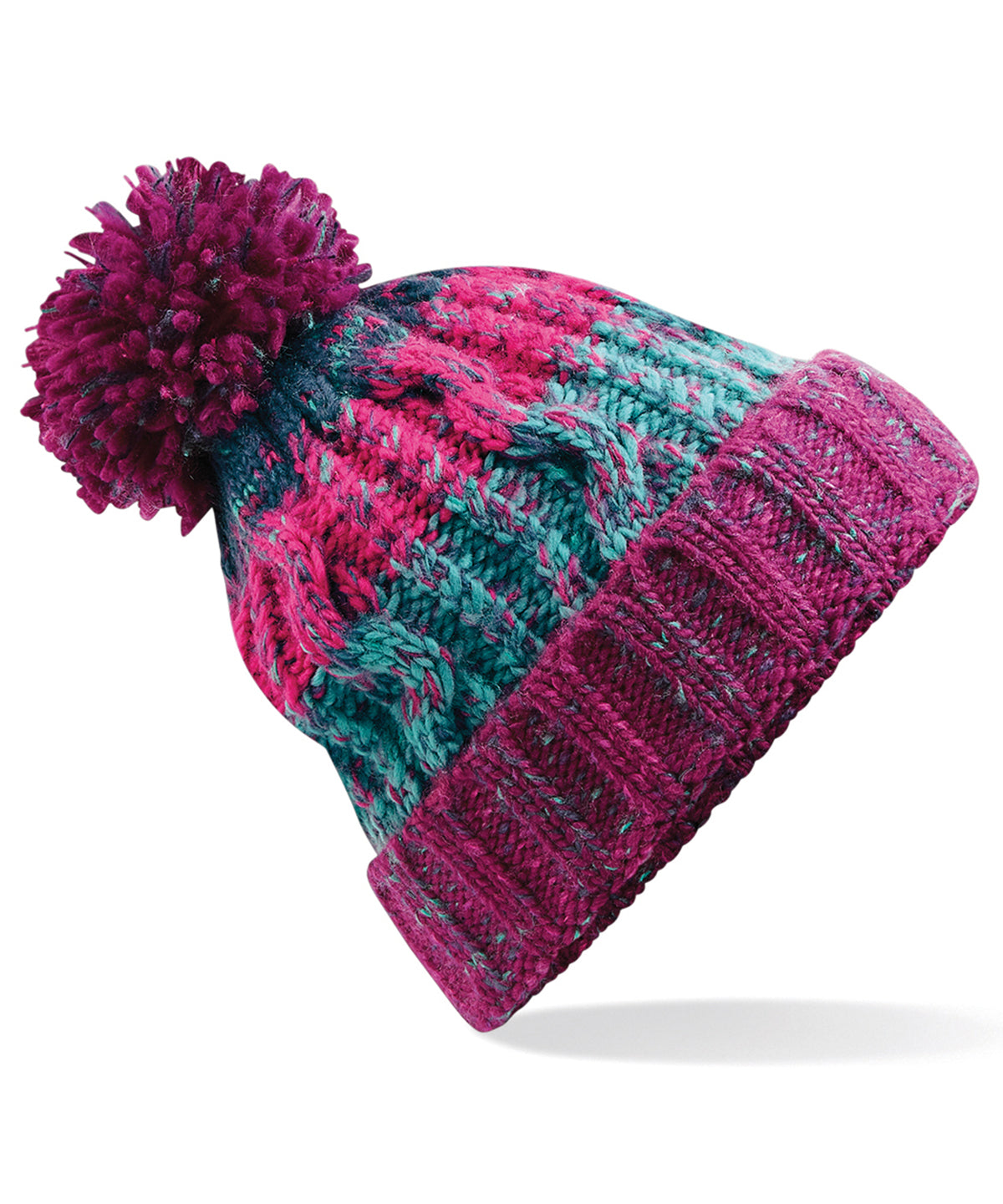 Beechfield Corkscrew pom pom beanie, image 16