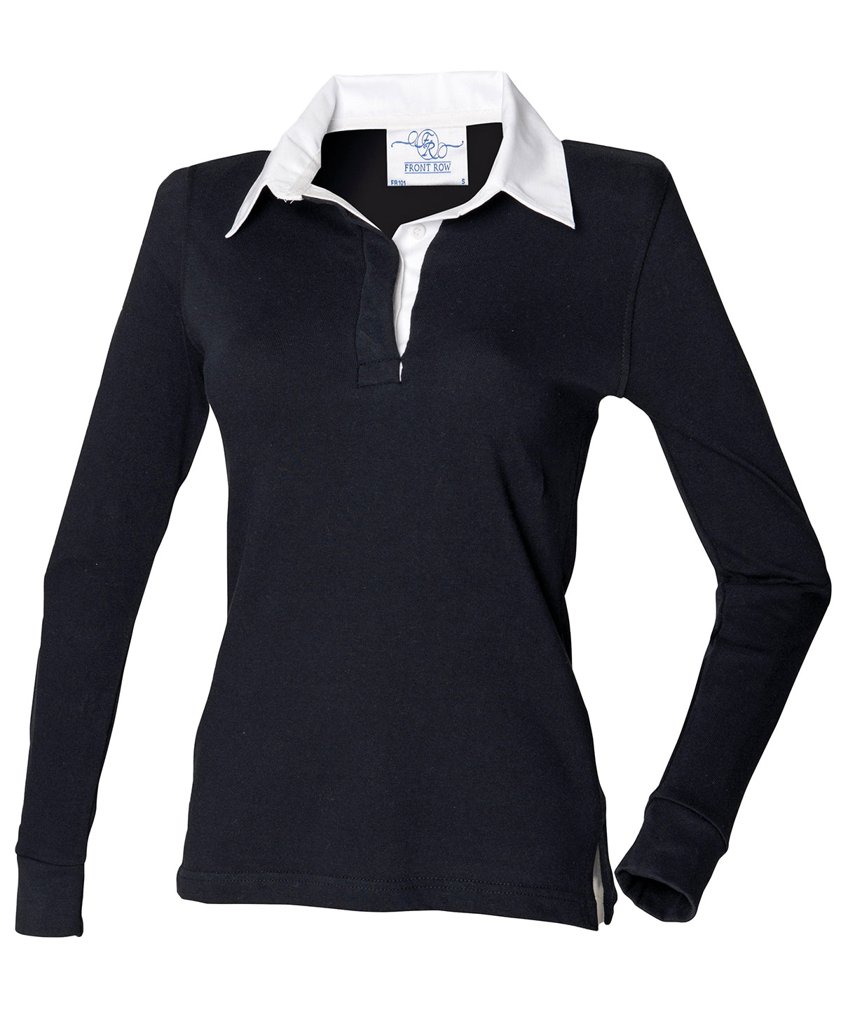 Front Row Women's long sleeve plain rugby shirt, image 2