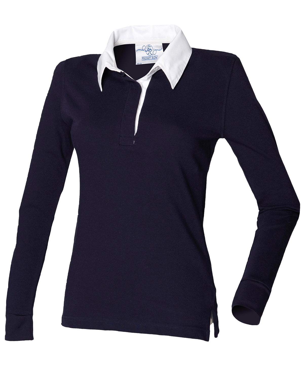 Front Row Women's long sleeve plain rugby shirt, image 3
