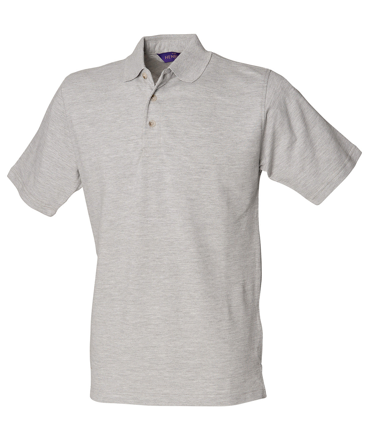 Henbury Classic cotton piqué polo with stand-up collar, image 4