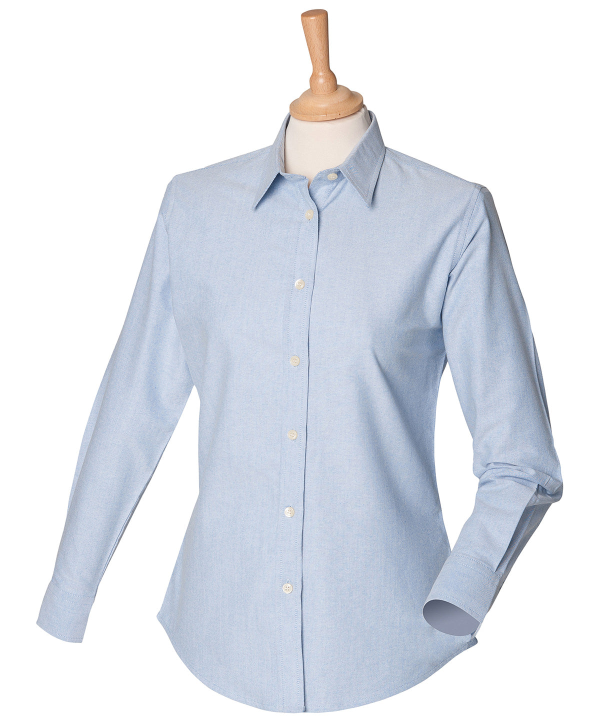 Henbury Women's classic long sleeve Oxford shirt, image 2