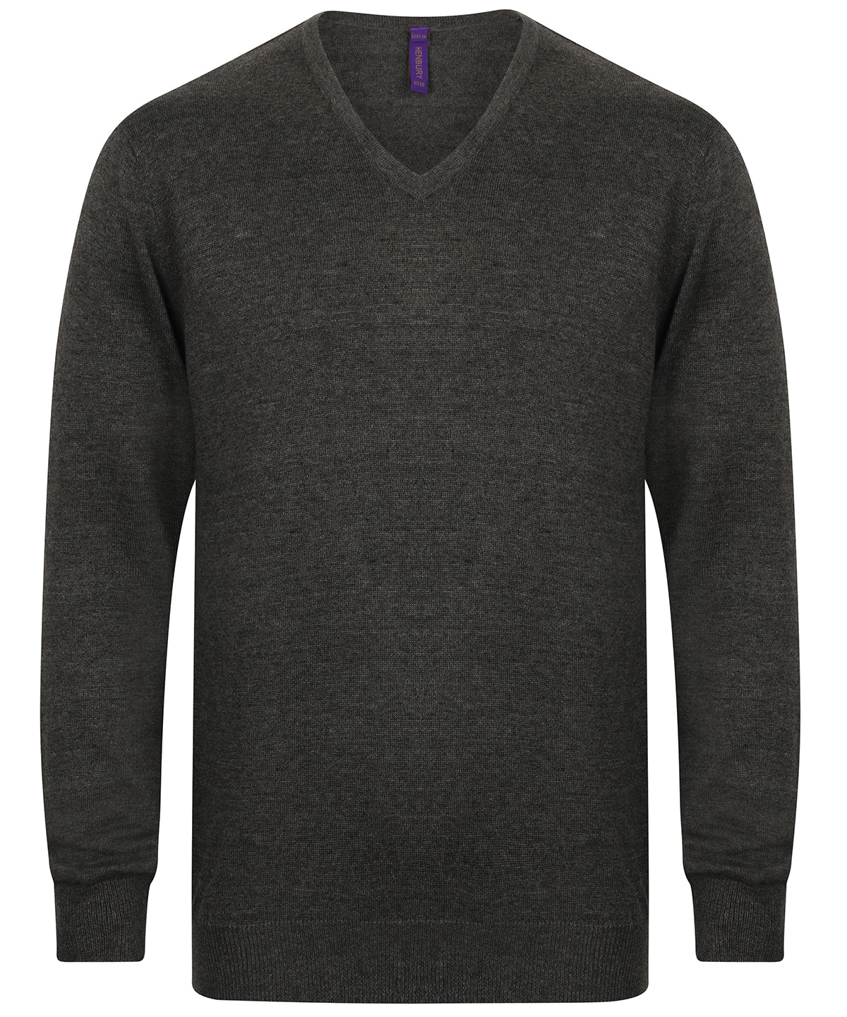Henbury 12 gauge v-neck jumper, main product image