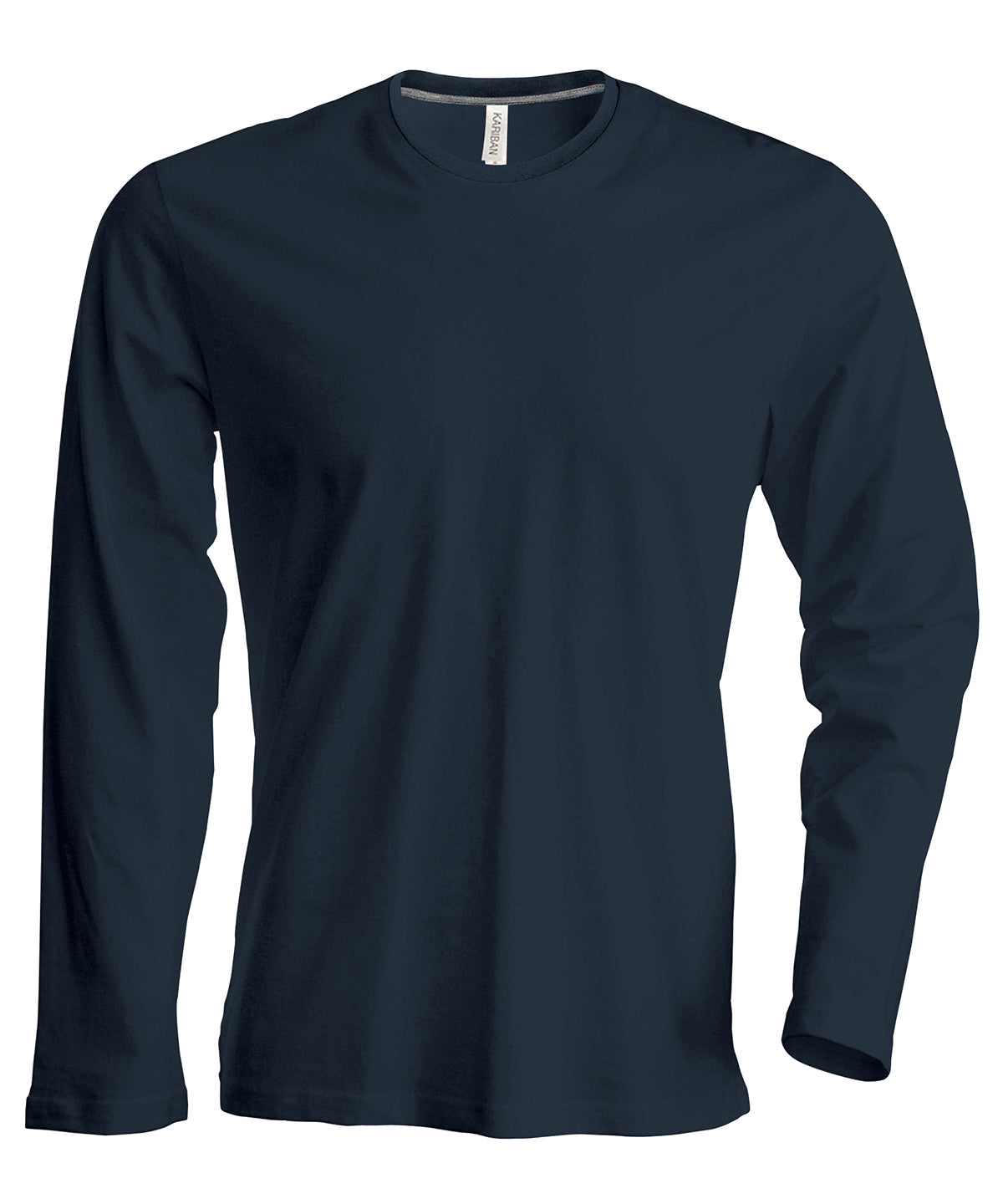 Kariban Men's long-sleeved crew neck T-shirt, image 4
