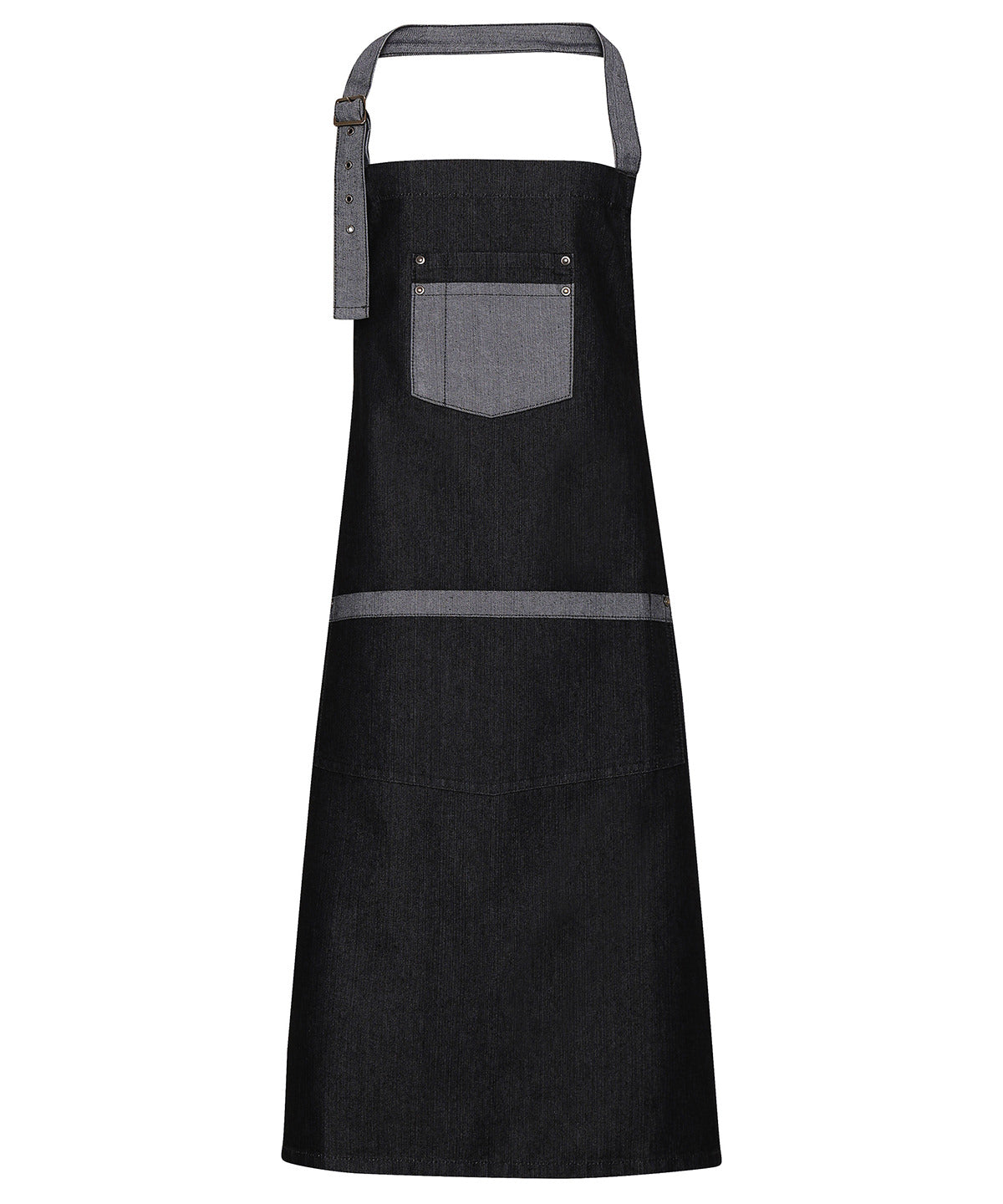Premier Domain contrast denim bib apron, main product image