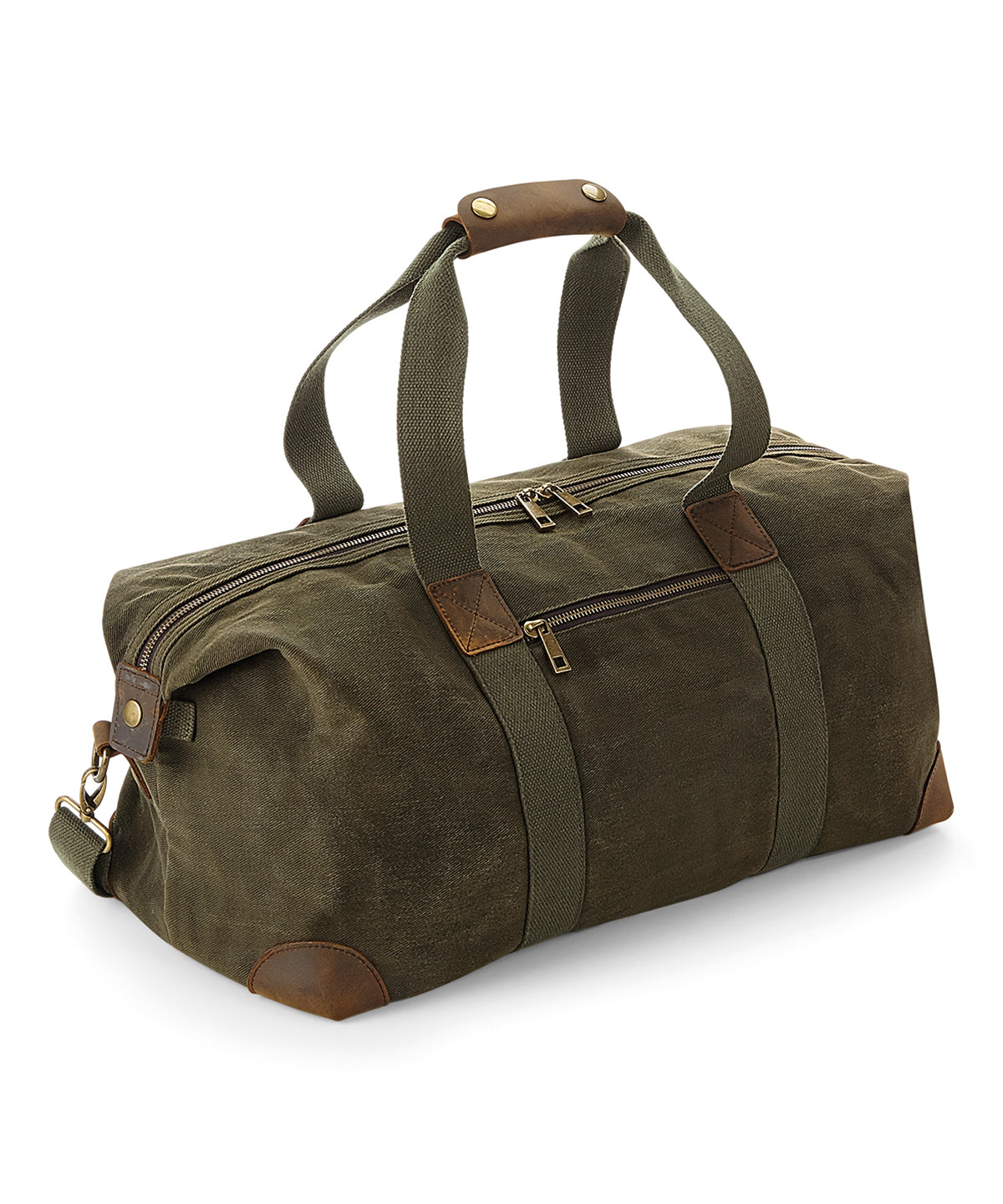 Quadra Heritage waxed canvas holdall, image 4