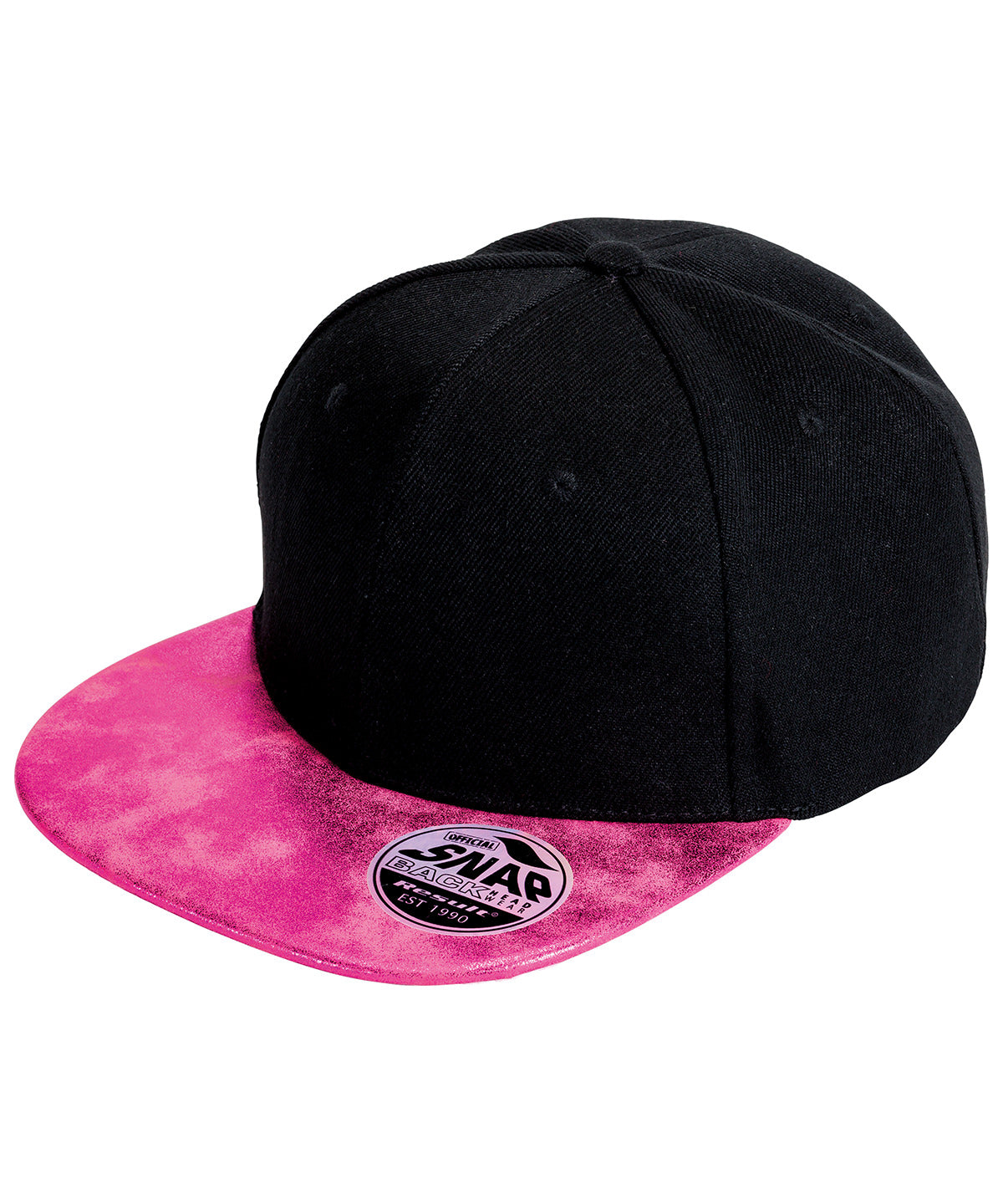 Result Headwear Bronx glitter flat peak snapback cap, image 4