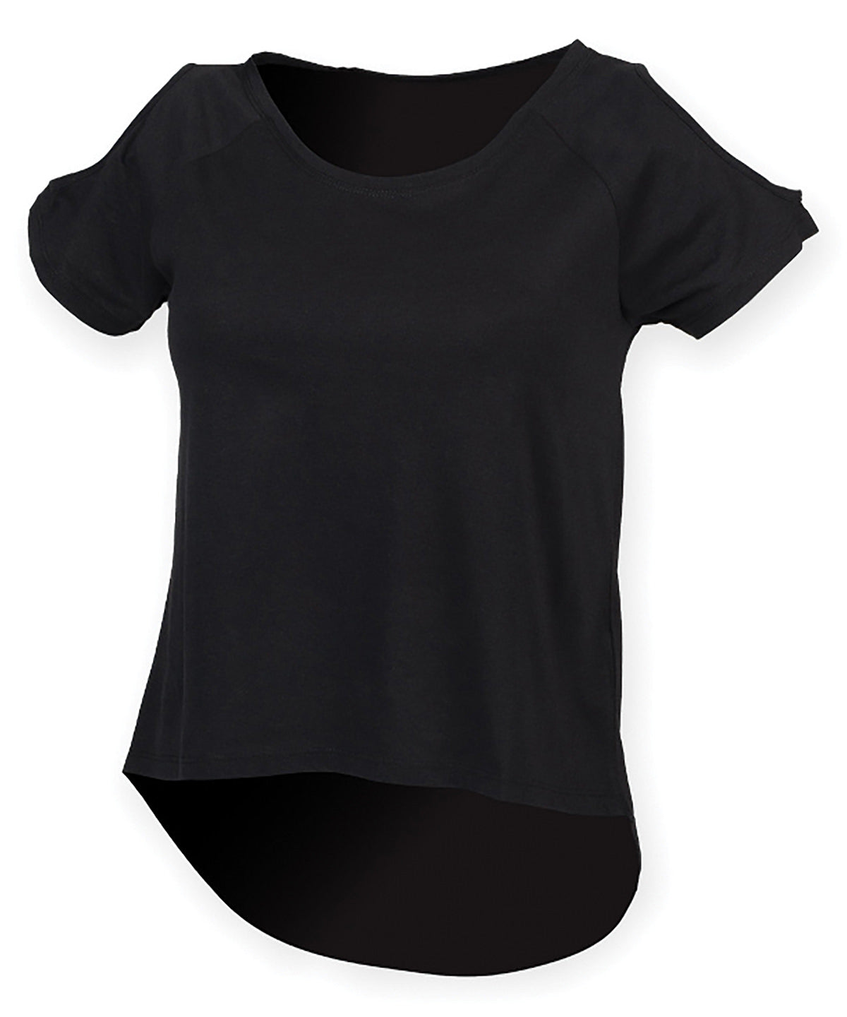 SF T-shirt with drop detail in Black, image 2
