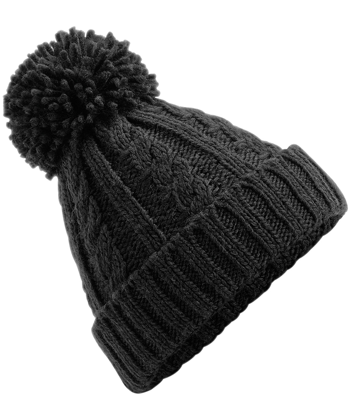 Beechfield Cable knit melange beanie, image 2
