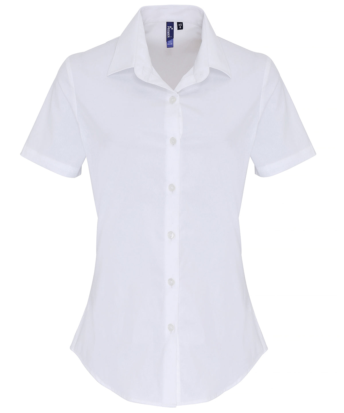 Premier Women's stretch fit cotton poplin short sleeve blouse, image 4