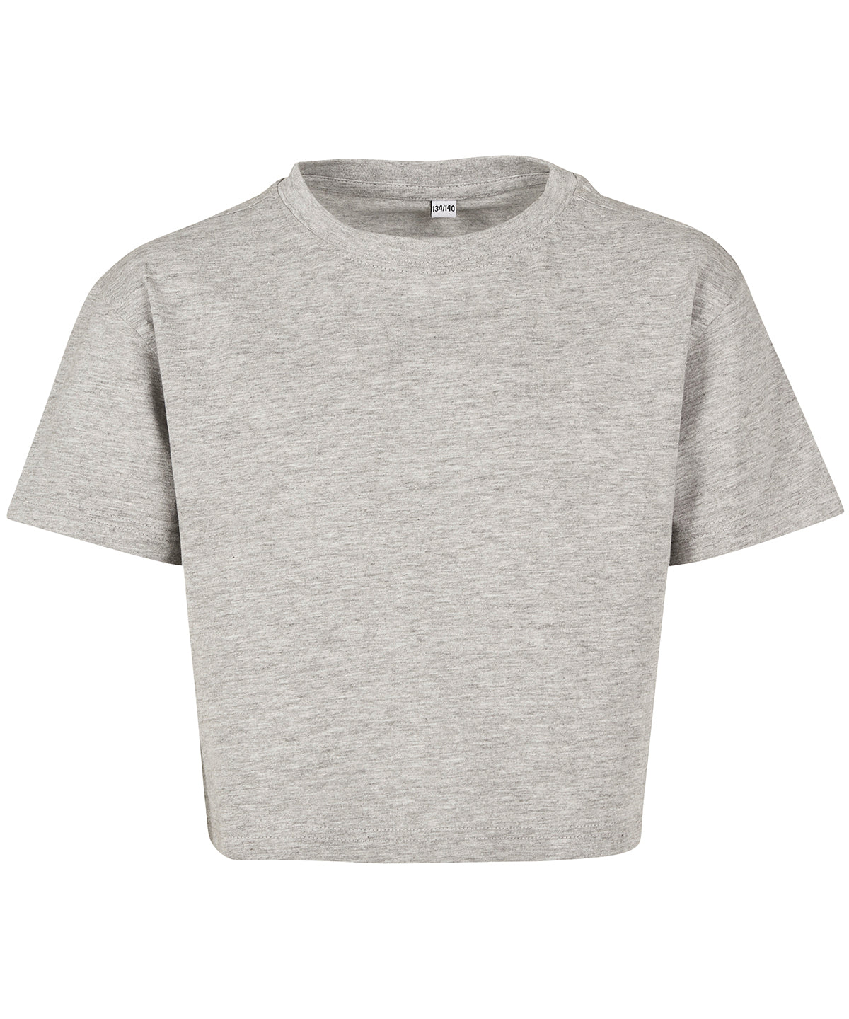 Build Your Brand Girls cropped Jersey tee, image 3