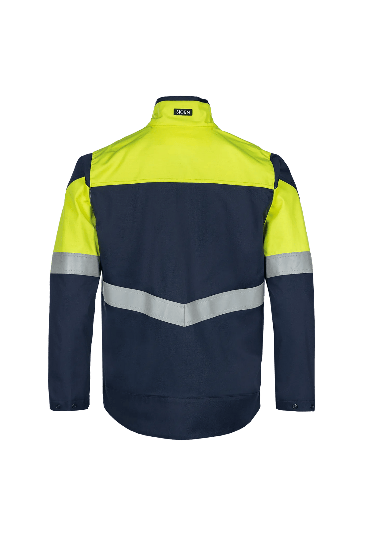Sioen PRO Norwan in Navy blue/High-vis yellow, back view