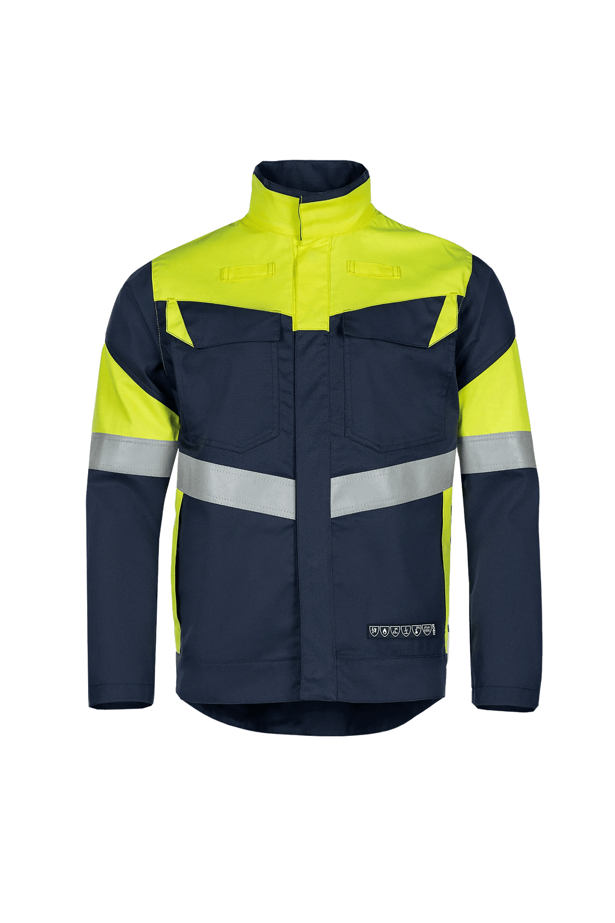 Sioen PRO Norwan in Navy blue/High-vis yellow, front view