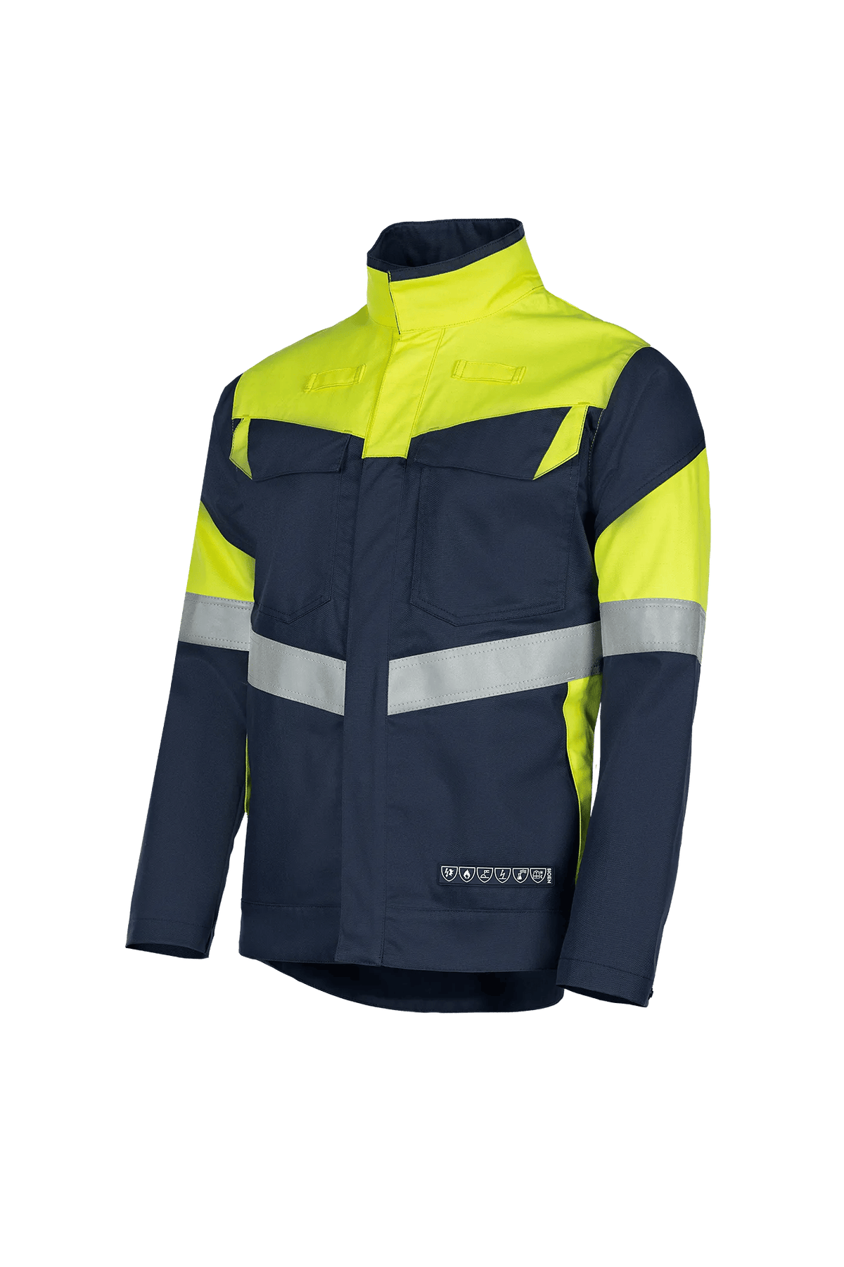 Sioen PRO Norwan in Navy blue/High-vis yellow, side view