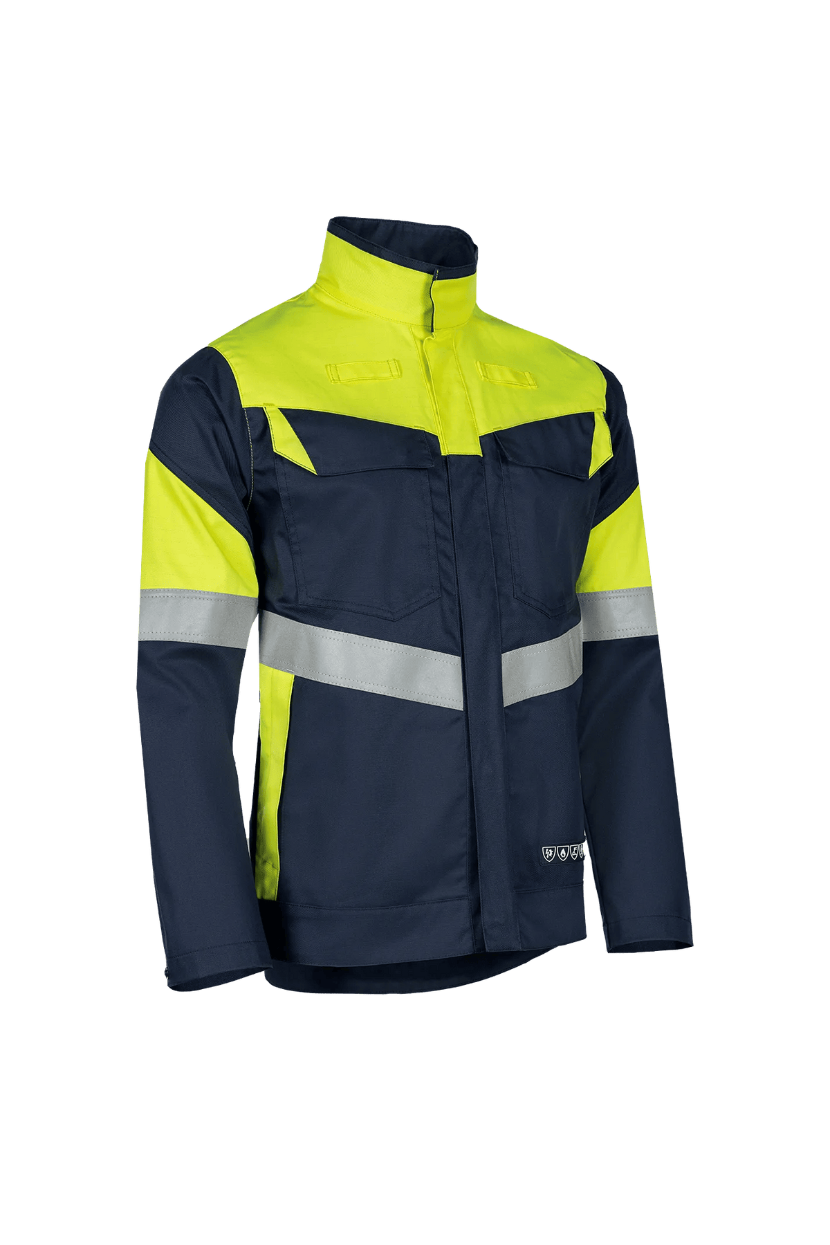 Sioen PRO Norwan in Navy blue/High-vis yellow, side view