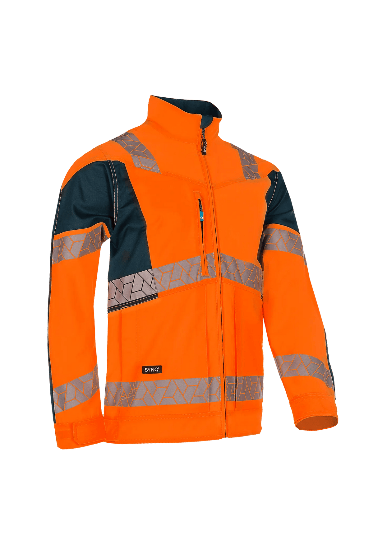 SYNQ Watcher in High-vis orange/Navy blue, side view