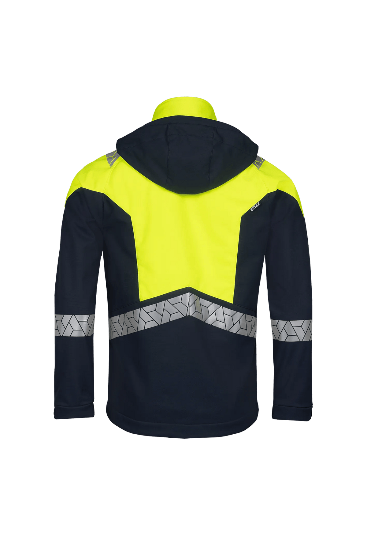 SYNQ Darsee AB in Navy blue/High-vis yellow, back view