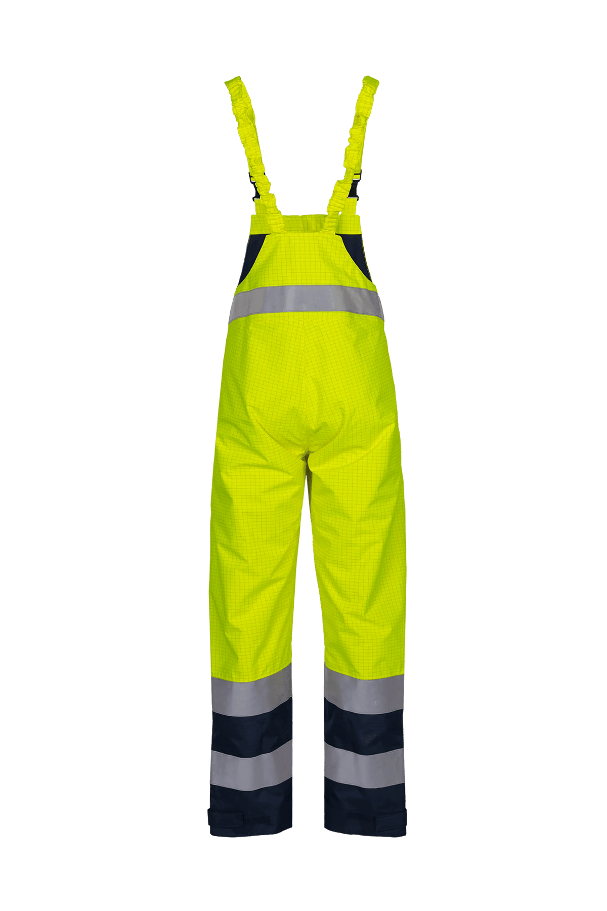 Sioen PRO Brisbane in High-vis yellow/Navy blue, back view