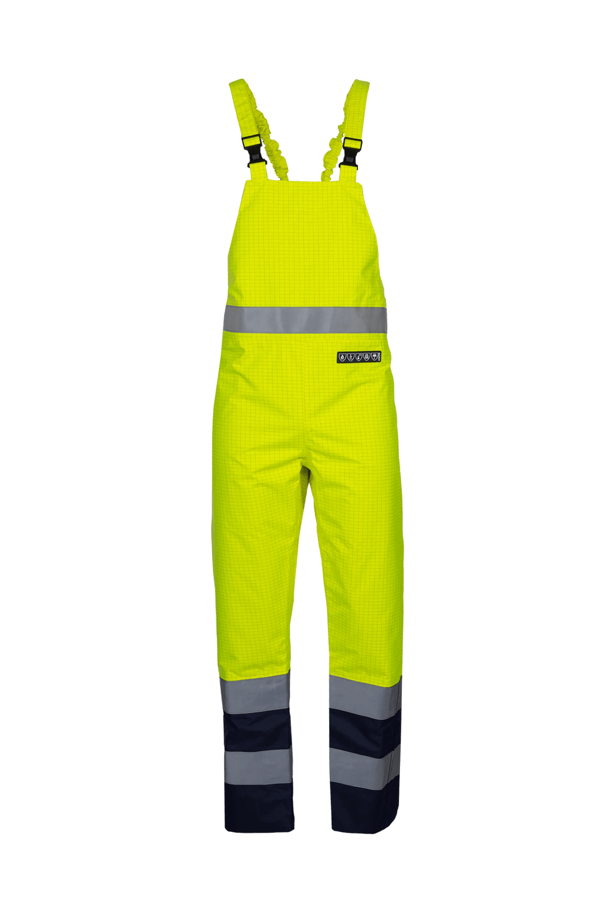 Sioen PRO Brisbane in High-vis yellow/Navy blue, front view