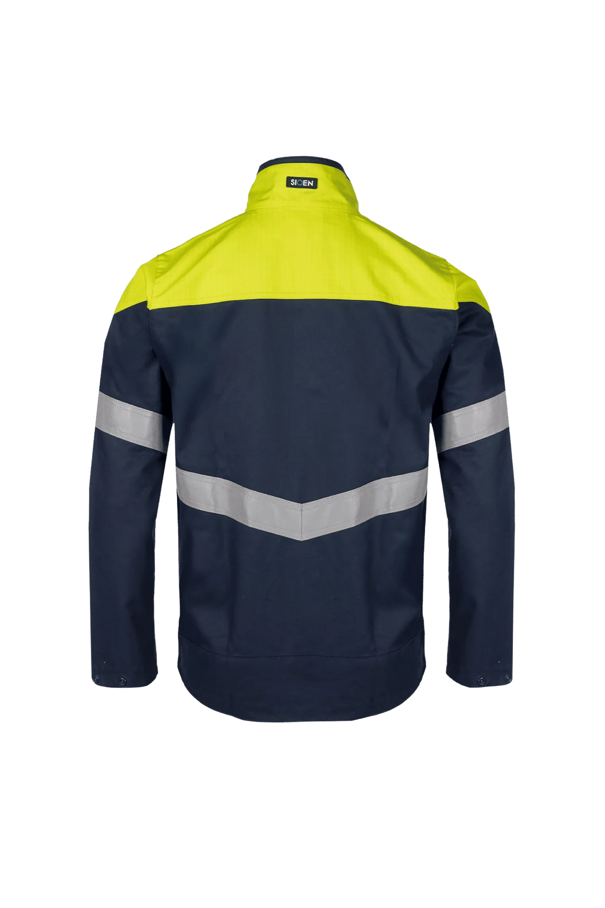 Sioen PRO Timir in Navy blue/High-vis yellow, back view