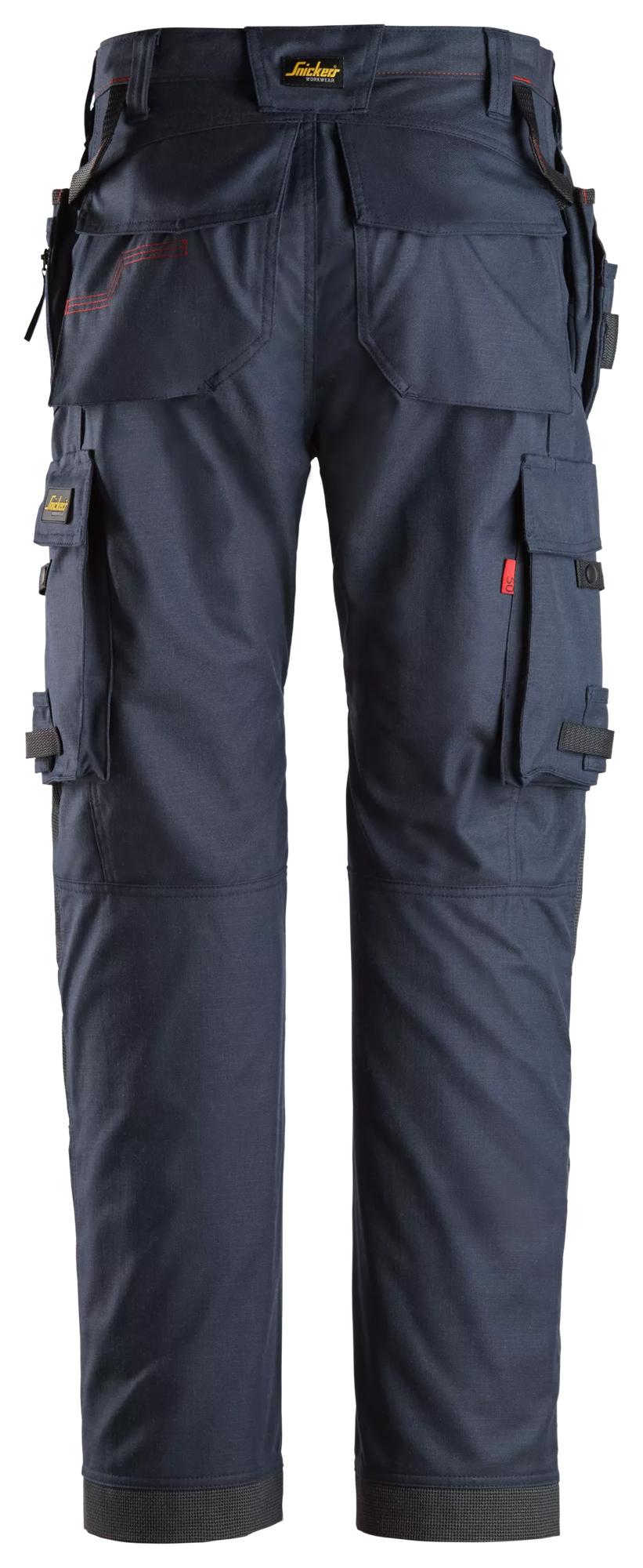 Snickers Workwear 6262 ProtecWork, Work Trousers Holster Pockets Equal Leg Pockets in Navy, back view