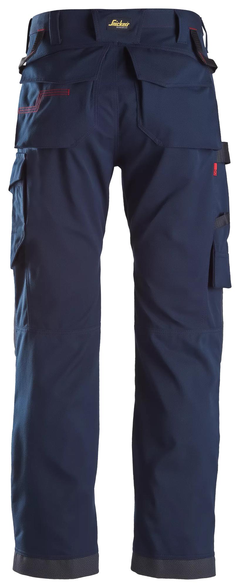 Snickers Workwear 6386 ProtecWork, Work Trousers in Navy, back view