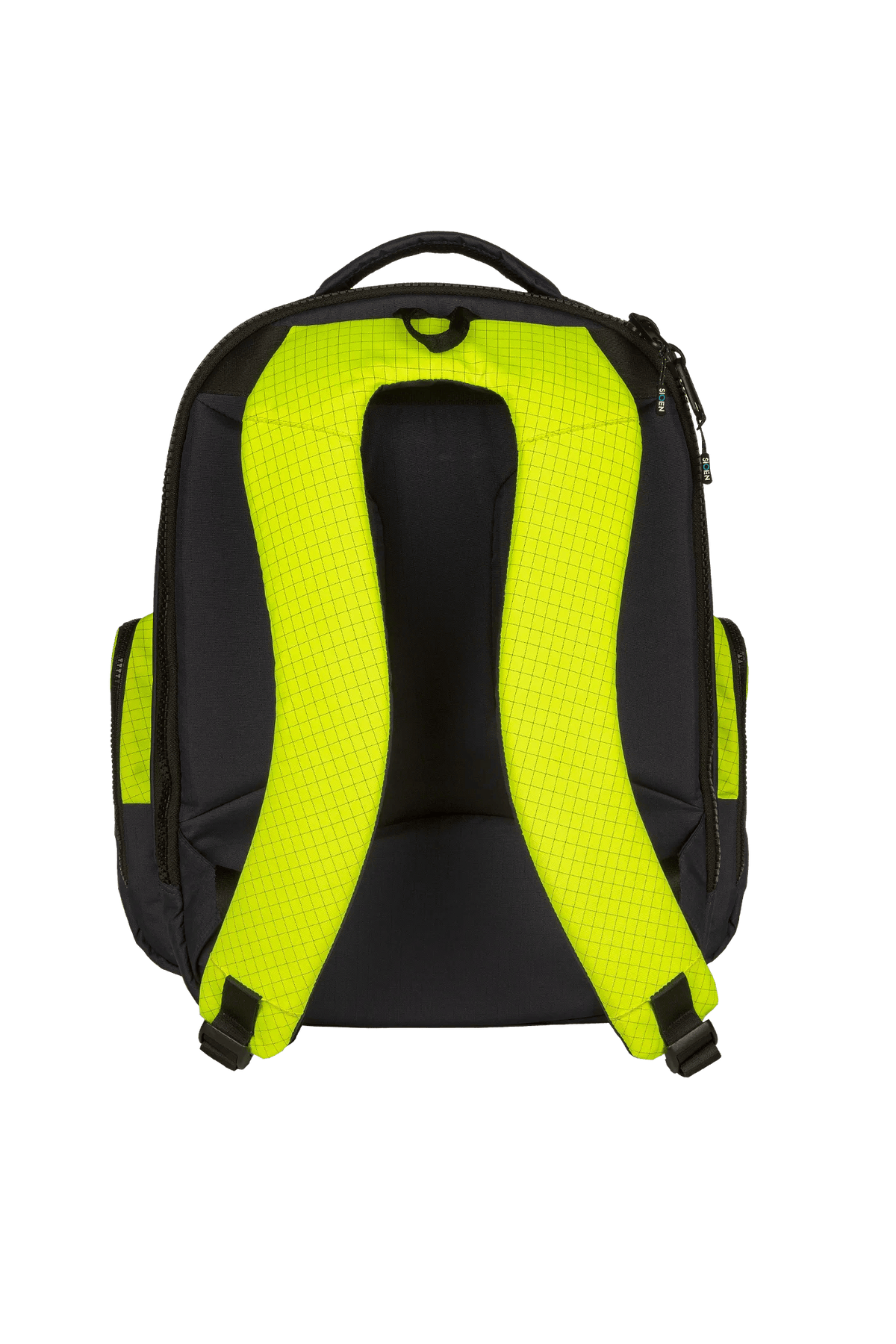 Sioen PRO Kirton in High-vis yellow/Navy blue, back view
