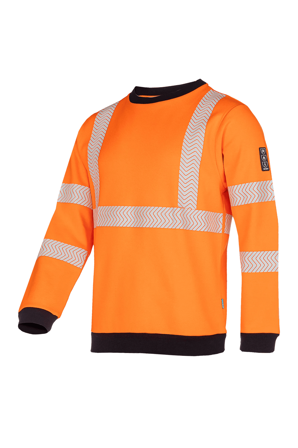 Sioen PRO Kurow in High-vis orange/Navy blue, side view