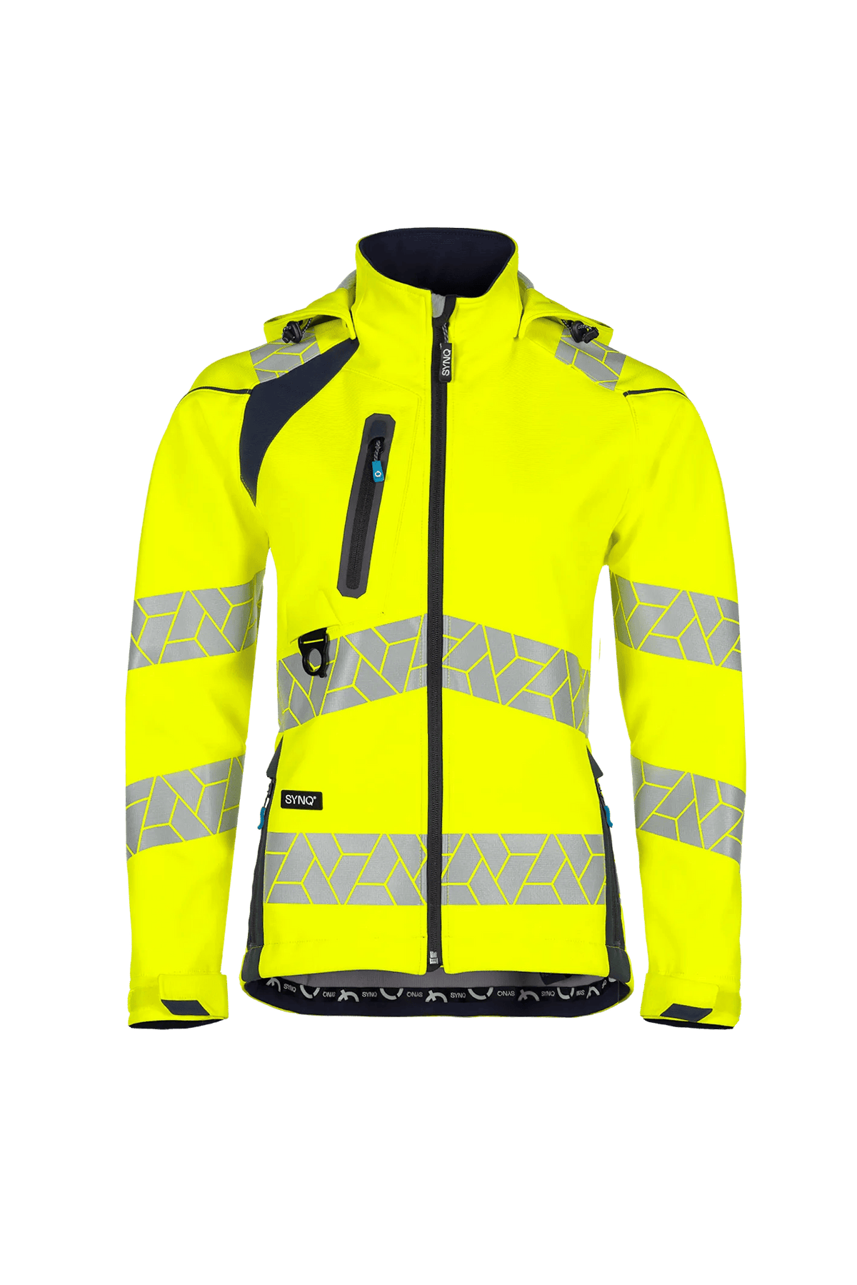 SYNQ Deteqtor Women in High-vis yellow/Navy blue, front view