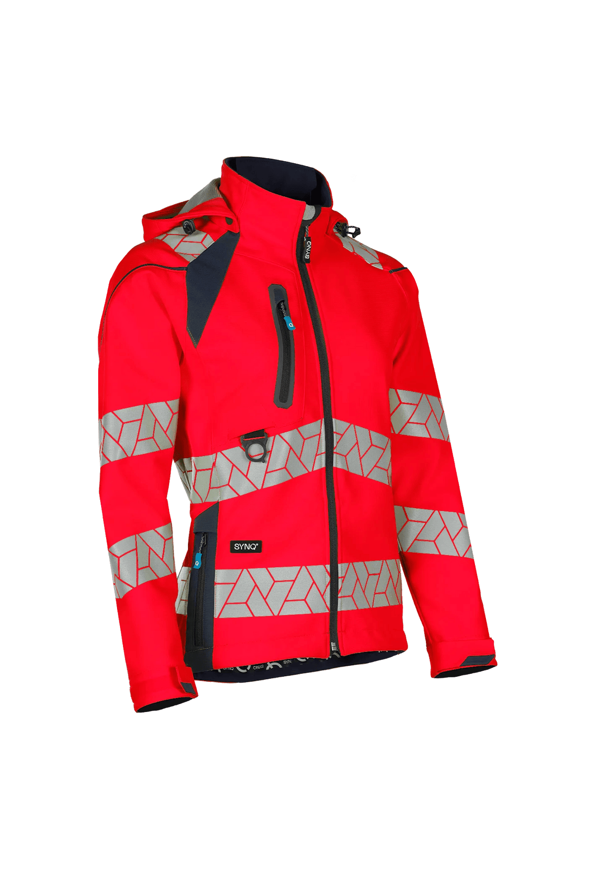SYNQ Deteqtor Women in High-vis red/Black, side view