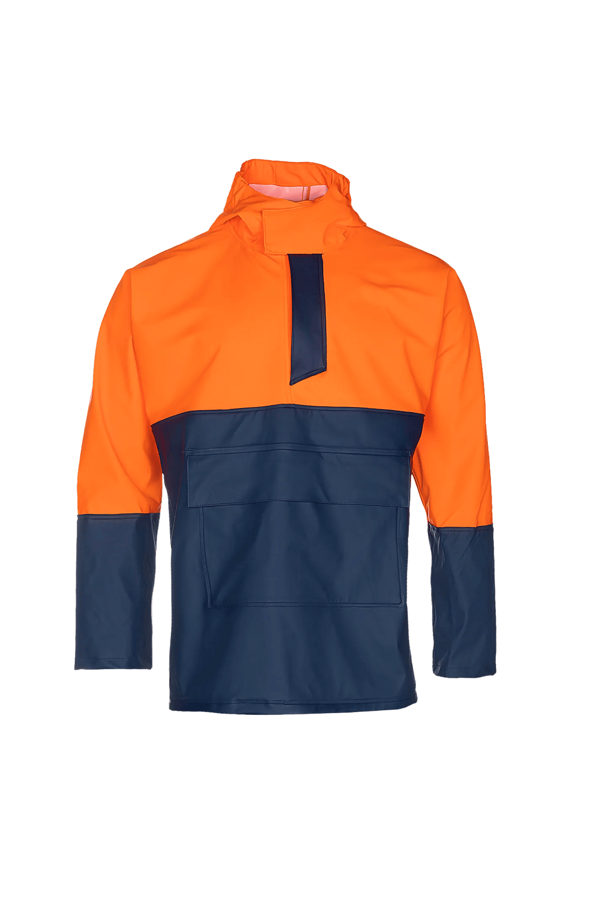 Sioen Staffin in High-vis orange/Navy blue, front view