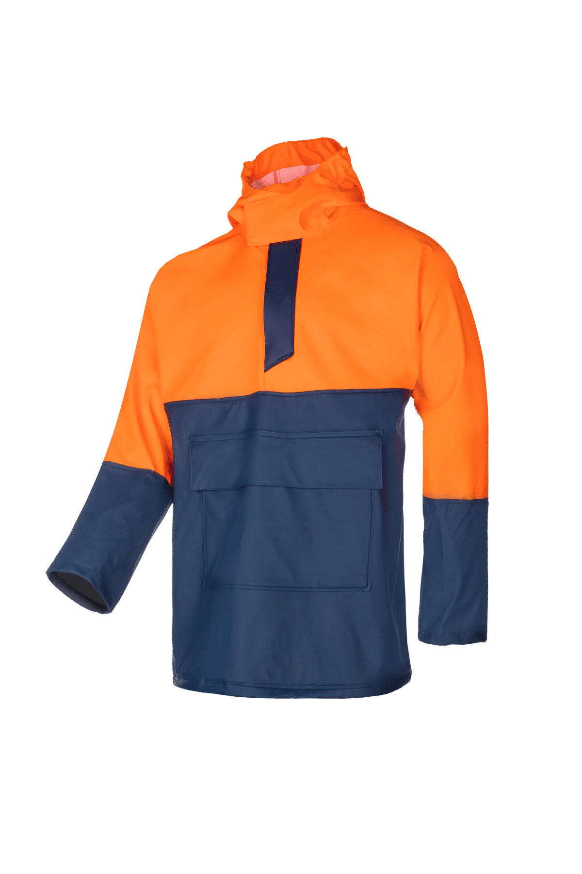 Sioen Staffin in High-vis orange/Navy blue, side view