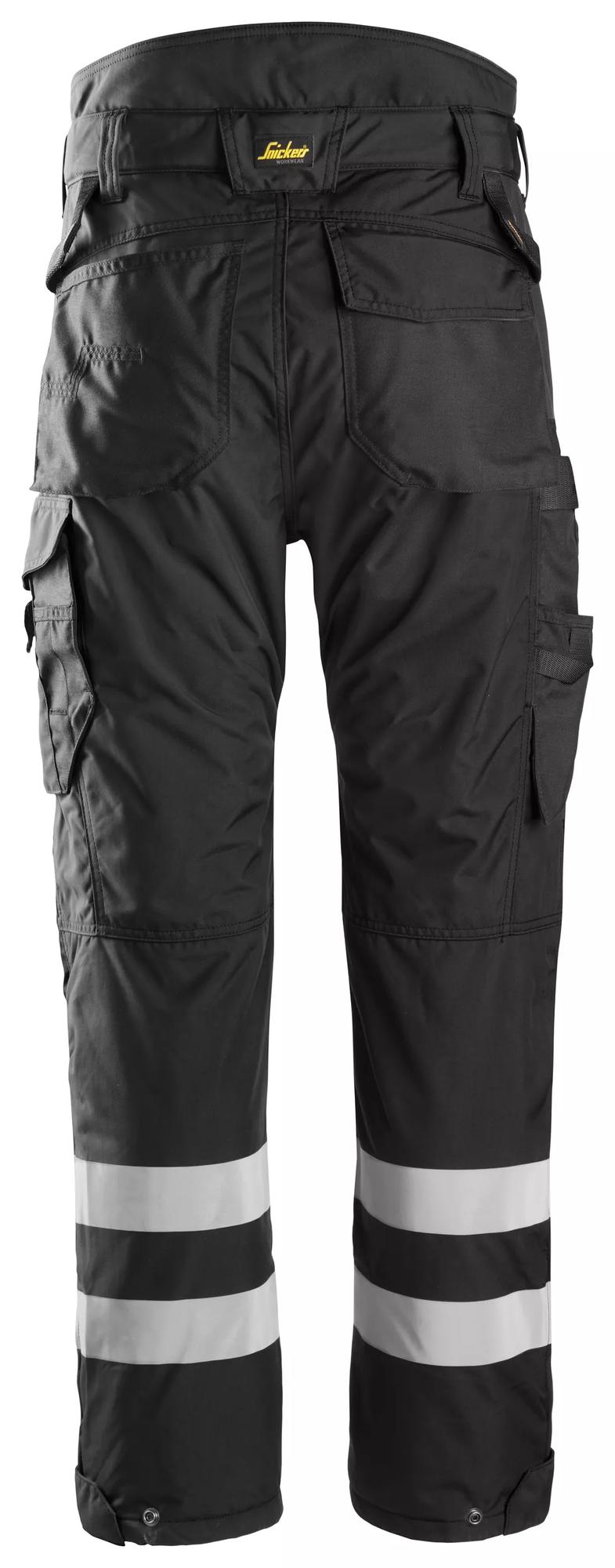 Snickers Workwear 6619 AllroundWork, 37.5® Insulated Trousers in Black/Black, back view