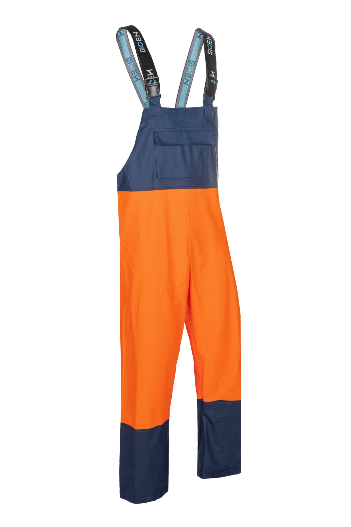 Sioen Stein in High-vis orange/Navy blue, side view