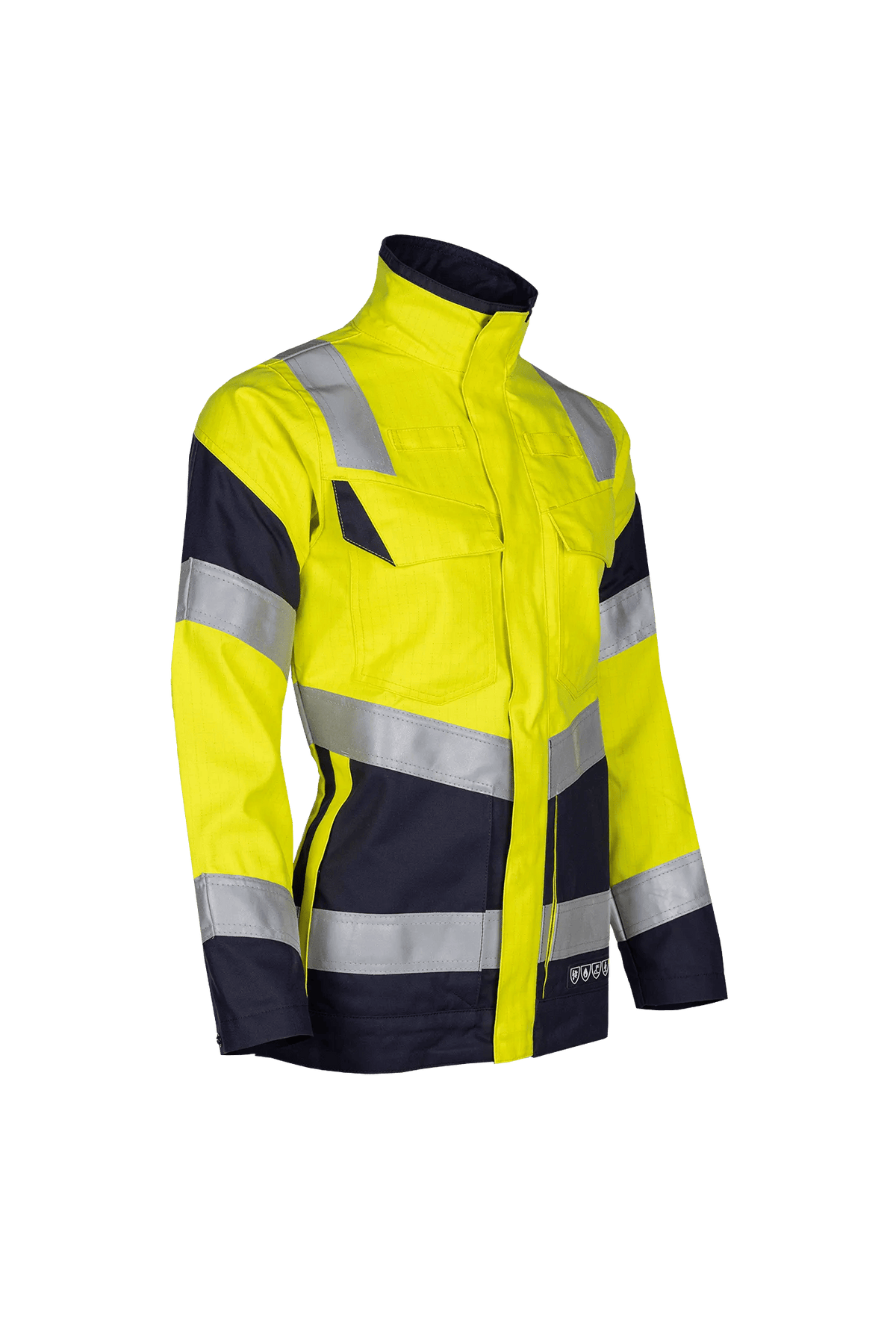 Sioen PRO Merak Women in High-vis yellow/Navy blue, side view