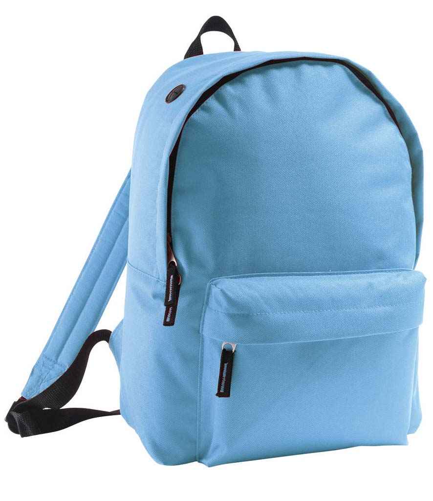 SOL'S Rider Backpack in Sky Blue, front view
