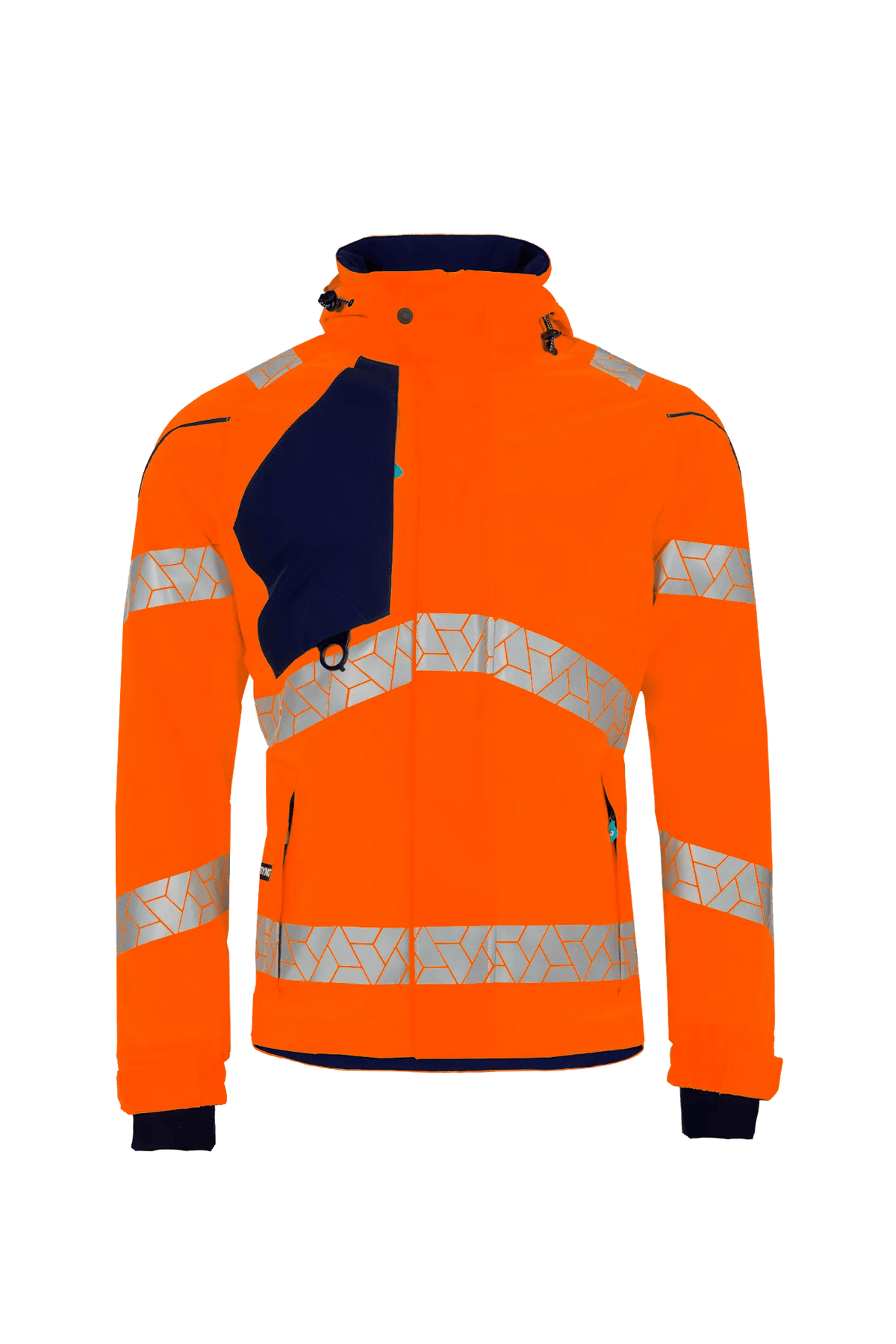 SYNQ Qrux in High-vis orange/Navy blue, front view