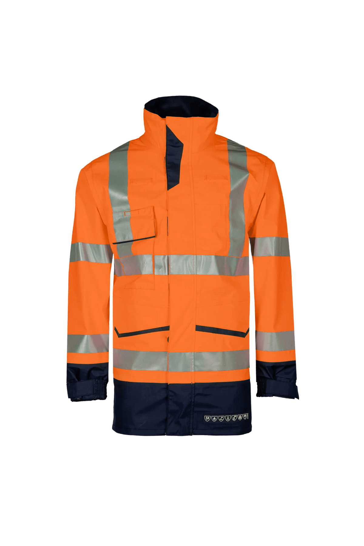 Sioen PRO Falcon in High-vis orange/Navy blue, front view